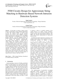 FSM Circuits Design for Approximate String Matching in Hardware Based Network Intrusion Detection Systems