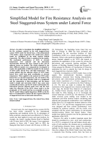 Simplified Model for Fire Resistance Analysis on Steel Staggered-truss System under Lateral Force