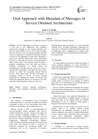 Grid Approach with Metadata of Messages in Service Oriented Architecture