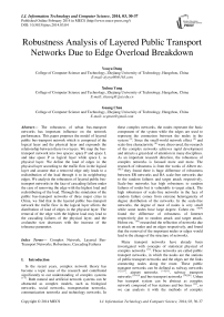 Robustness Analysis of Layered Public Transport Networks Due to Edge Overload Breakdown