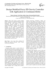 Design Modified Fuzzy PD Gravity Controller with Application to Continuum Robot