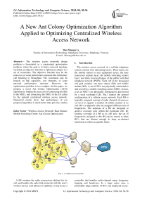 A New Ant Colony Optimization Algorithm Applied to Optimizing Centralized Wireless Access Network