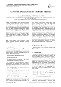 A Formal Description of Problem Frames