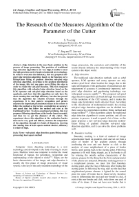 The Research of the Measures Algorithm of the Parameter of the Cutter