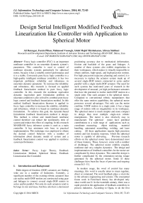 Design Serial Intelligent Modified Feedback Linearization like Controller with Application to Spherical Motor