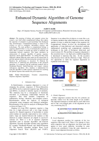 Enhanced Dynamic Algorithm of Genome Sequence Alignments