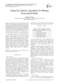 Improved Apriori Algorithm for Mining Association Rules