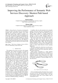 Improving the Performance of Semantic Web Services Discovery: Shortest Path based Approach