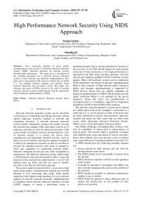 High Performance Network Security Using NIDS Approach