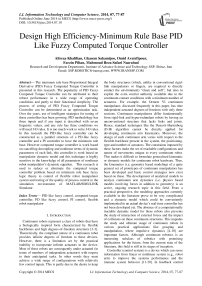 Design High Efficiency-Minimum Rule Base PID Like Fuzzy Computed Torque Controller