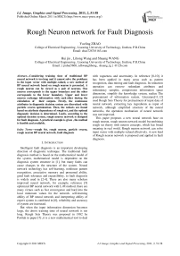 Rough Neuron network for Fault Diagnosis