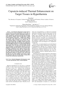 Capsaicin-induced Thermal Enhancement on Target Tissues in Hyperthermia