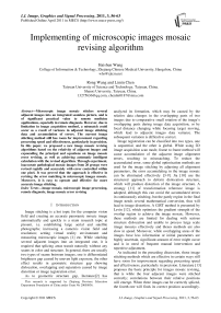 Implementing of microscopic images mosaic revising algorithm