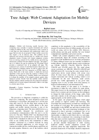 Tree Adapt: Web Content Adaptation for Mobile Devices