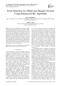 Error Detection in a Multi-user Request System Using Enhanced CRC Algorithm