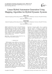 Linear Hybrid Automaton Generation Using Mapping Algorithm for Hybrid Dynamic Systems