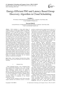 Energy-Efficient PSO and Latency Based Group Discovery Algorithm in Cloud Scheduling