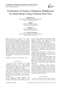 Verification of Generic Ubiquitous Middleware for Smart Home Using Coloured Petri Nets