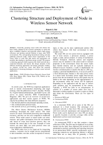 Clustering Structure and Deployment of Node in Wireless Sensor Network