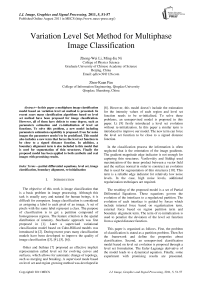 Variation Level Set Method for Multiphase Image Classification