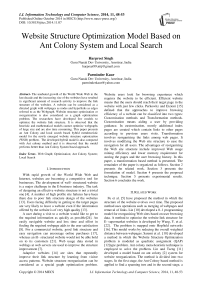 Website Structure Optimization Model Based on Ant Colony System and Local Search
