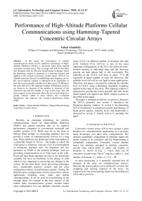 Performance of High-Altitude Platforms Cellular Communications using Hamming-Tapered Concentric Circular Arrays
