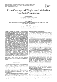 Event-Coverage and Weight based Method for Test Suite Prioritization