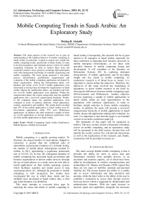 Mobile Computing Trends in Saudi Arabia: An Exploratory Study