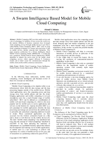 A Swarm Intelligence Based Model for Mobile Cloud Computing