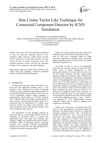 Sine Cosine Taylor Like Technique for Connected Component Detector by ICNN Simulation