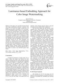 Luminance-based Embedding Approach for Color Image Watermarking