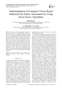 Implementation of Computer Vision Based Industrial Fire Safety Automation by Using Neuro-Fuzzy Algorithms