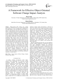 A Framework for Effective Object-Oriented Software Change Impact Analysis