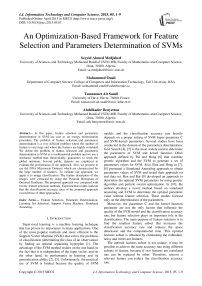 An Optimization-Based Framework for Feature Selection and Parameters Determination of SVMs