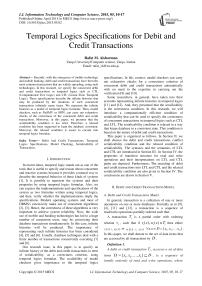 Temporal Logics Specifications for Debit and Credit Transactions