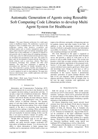 Automatic Generation of Agents using Reusable Soft Computing Code Libraries to develop Multi Agent System for Healthcare