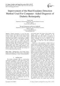 Improvement of the Hard Exudates Detection Method Used For Computer- Aided Diagnosis of Diabetic Retinopathy