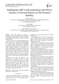 Stabilogram mPCA Decomposition and Effects Analysis of Several Entries on The Postural Stability