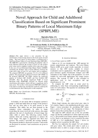 Novel Approach for Child and Adulthood Classification Based on Significant Prominent Binary Patterns of Local Maximum Edge (SPBPLME)