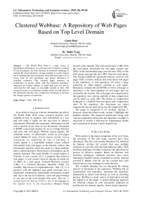 Clustered Webbase: A Repository of Web Pages Based on Top Level Domain