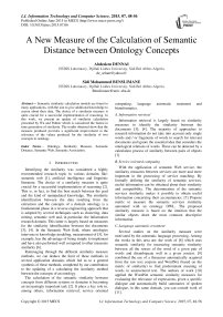 A New Measure of the Calculation of Semantic Distance between Ontology Concepts