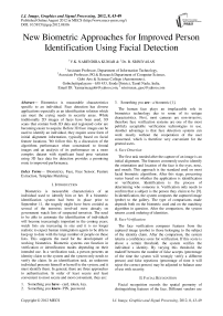 New Biometric Approaches for Improved Person Identification Using Facial Detection
