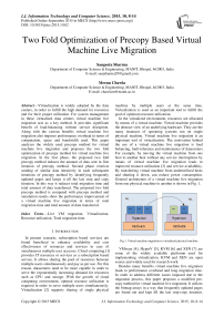 Two Fold Optimization of Precopy Based Virtual Machine Live Migration