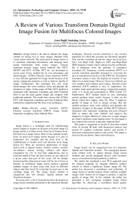 A Review of Various Transform Domain Digital Image Fusion for Multifocus Colored Images