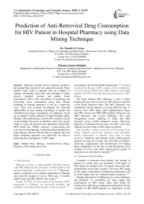 Prediction of Anti-Retroviral Drug Consumption for HIV Patient in Hospital Pharmacy using Data Mining Technique