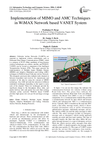 Implementation of MIMO and AMC Techniques in WiMAX Network based VANET System