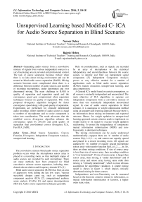 Unsupervised Learning based Modified C- ICA for Audio Source Separation in Blind Scenario