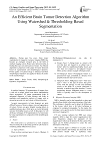 An Efficient Brain Tumor Detection Algorithm Using Watershed & Thresholding Based Segmentation