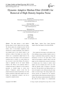 Dynamic Adaptive Median Filter (DAMF) for Removal of High Density Impulse Noise