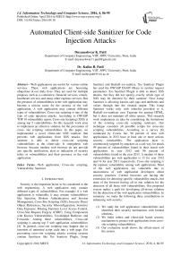 Automated Client-side Sanitizer for Code Injection Attacks